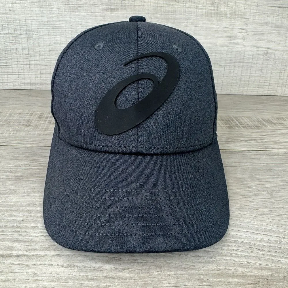 ASICS Train Sana Baseball Cap Unisex One Size Charcoal Gray Logo Strapback Hat